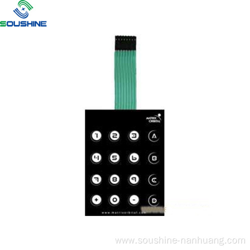 A-D 1-9 Number matrix keypad membrane switch